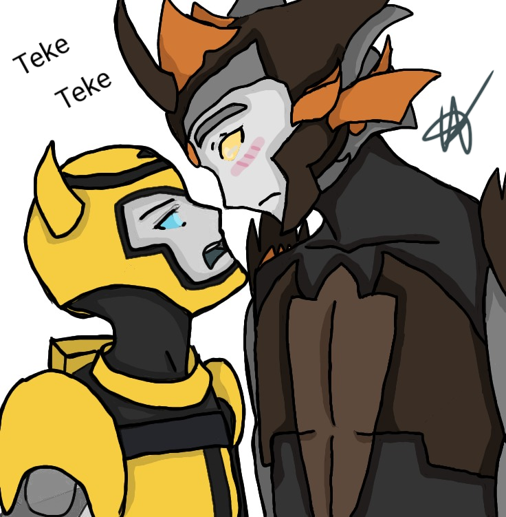 TekeTek34364604's tweet photo. Un dibujo de los tantos ships de Bumblebee, el "Predabee" (Predaking x Bumblebee) #bumblebee #predaking #predabee #bumblebeexpredaking #predakingxbumblebee #transformers #transformersprime #transformersart https://t.co/lpbENJAY0B
