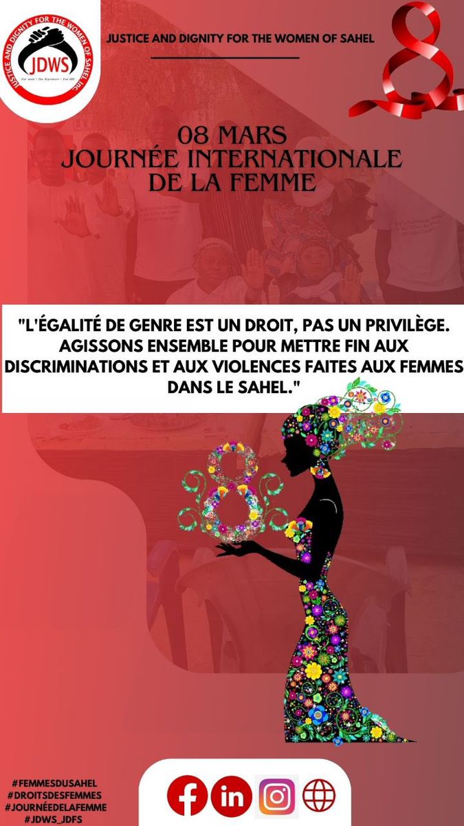 jdwsahel's tweet image. Urgence pour l&apos;égalité : 16 000 cas de violences au Mali en 2023, un cri d&apos;alarme mondial. Ce #8mars2024, mobilisons-nous pour la sécurité et les droits de toutes les femmes et filles. #droitsdesfemmes #jdws #ActNow