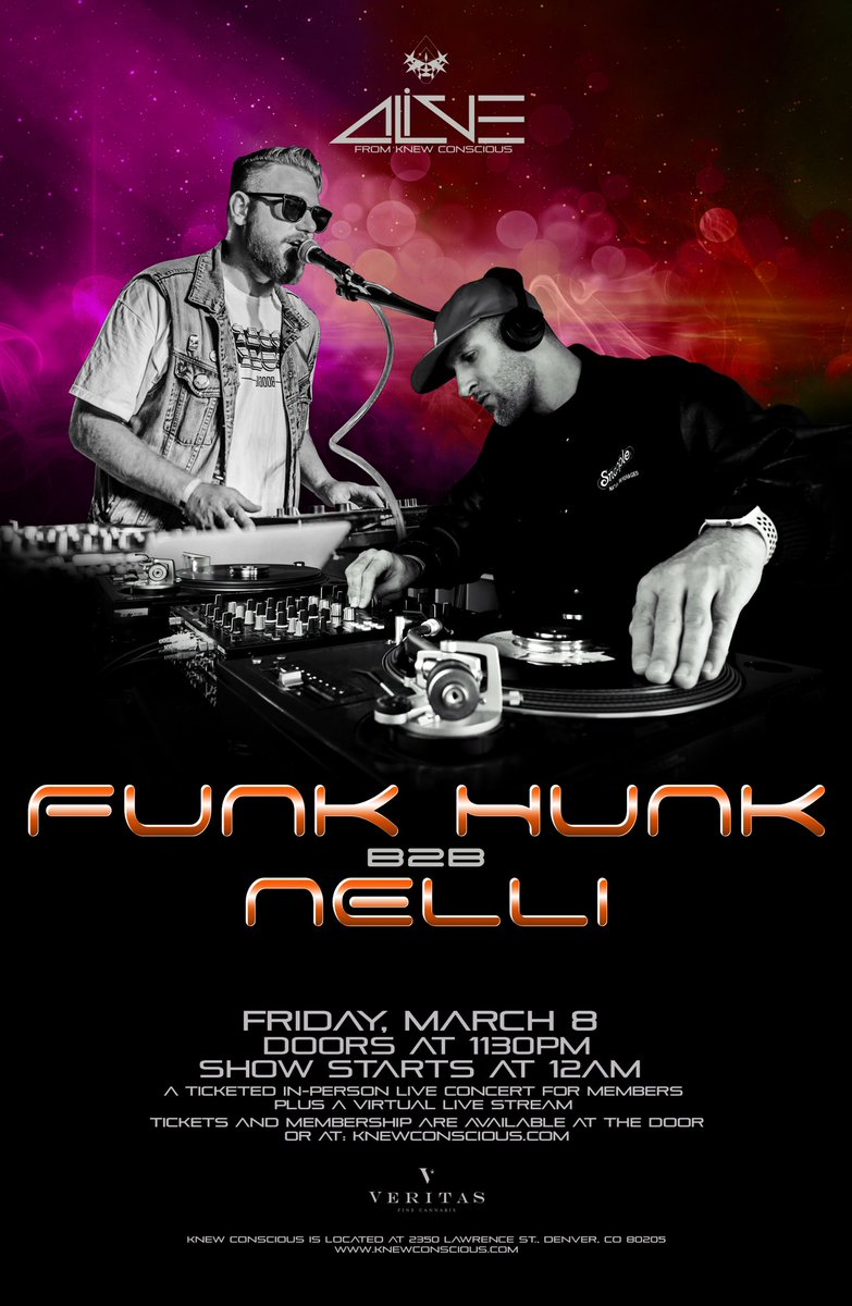 nelli_ltd's tweet photo. FRIDAY @KnewConscious open to close B2B w/ @FunkHunkMusic  let’s get weird https://t.co/Z0903Iy64n
