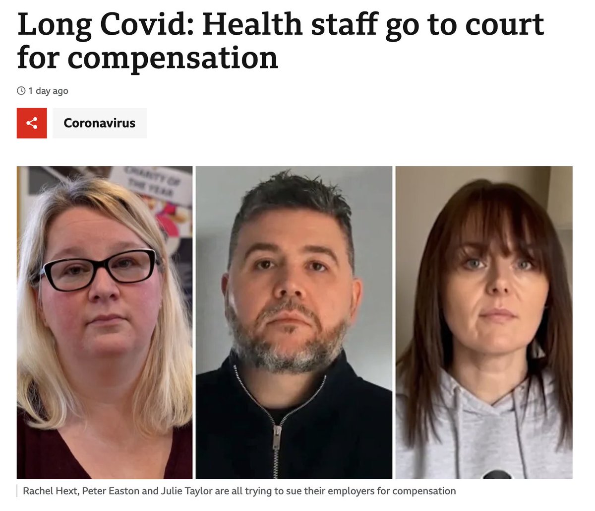@implausibleblog #Conservatives Less of a Government More of a Crimewave 'Nearly 70 healthcare workers with long Covid have taken their fight to the High Court to try to sue the #NHS and other employers for compensation.'