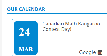MathEdLab's tweet image. Math Kangaroo Context
About three weeks to go.
mathkangaroo.ca