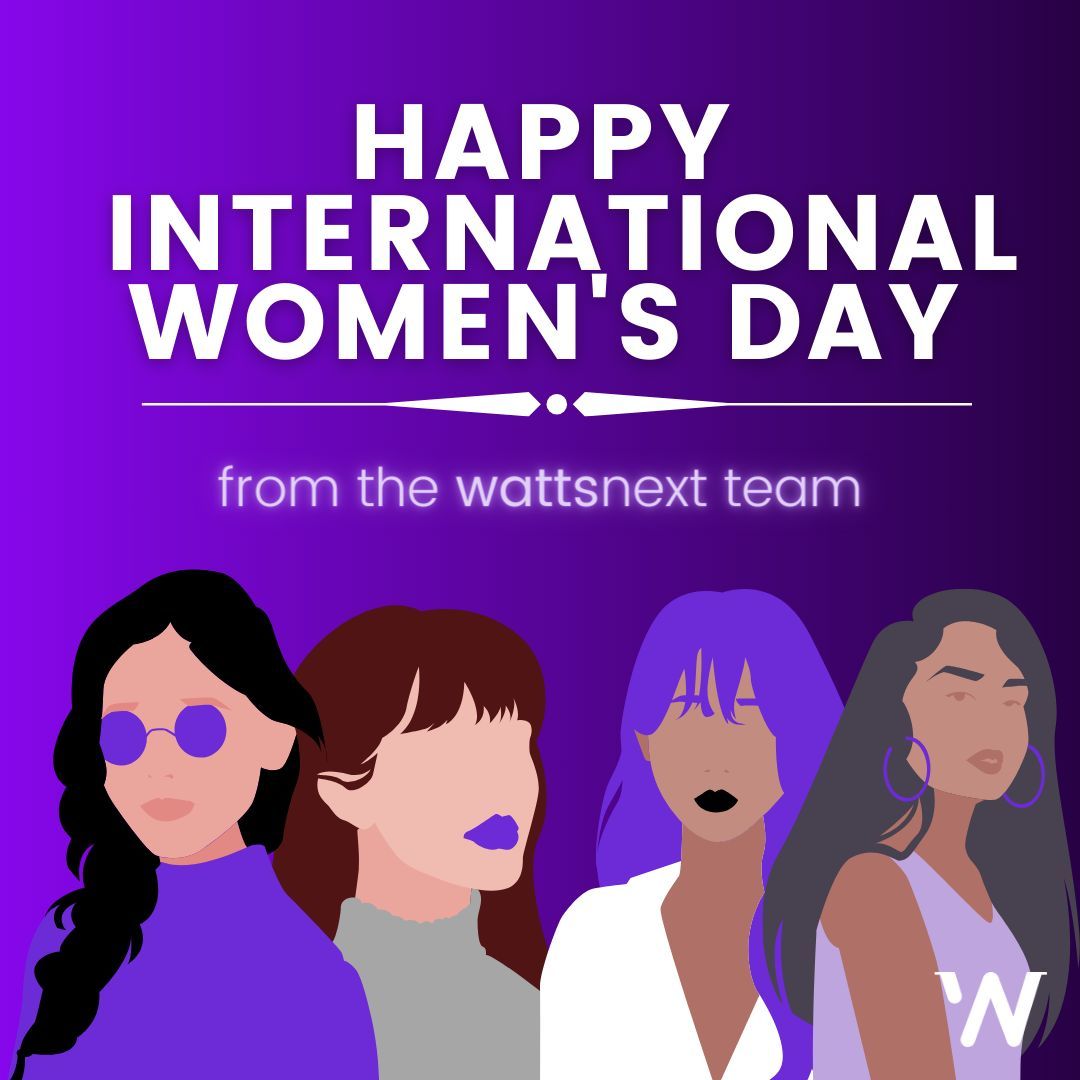 Happy International Women's Day from the wattsnext team! 🌟 Today, we celebrate the strength, resilience, and achievements of incredible women everywhere. Here's to breaking barriers, shattering stereotypes, and empowering each other to reach new heights. 🎉💪