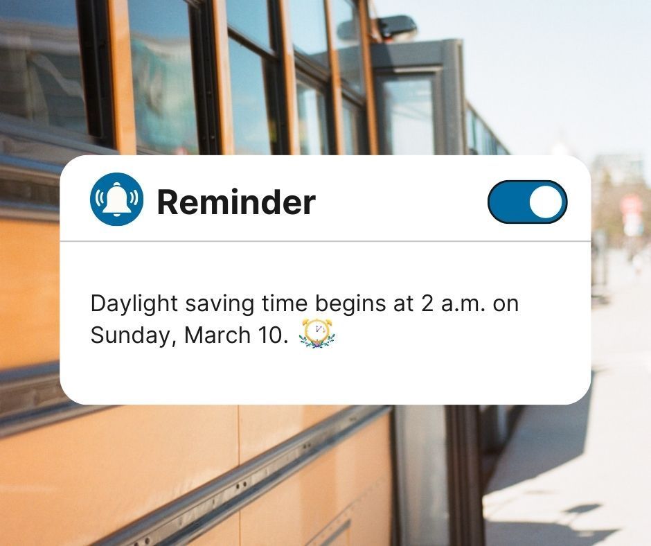Get ready to spring forward! Daylight saving time begins Sunday, March 10. Clocks move ahead one hour at 2 a.m. 🕑😴🌞