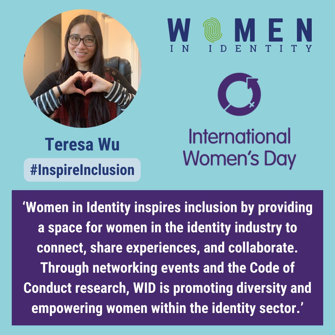 In celebration of International Women's Day, we've asked our volunteers and sponsors to answer the question: how does Women In Identity inspire inclusion?

#WomenInID volunteer Teresa Wu from WiD Sponsor Idemia is the first to answer that question 🙌

#DiversityByDesign #IWD2024