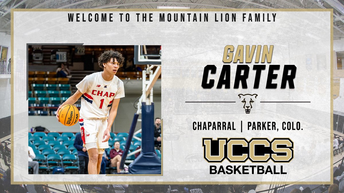 Welcome to the @UCCSMBB Mountain Lion Family @gavincarter2024! Gavin Carter (Parker, Colo. / Chaparral HS) #GoMountainLions #SigningDay