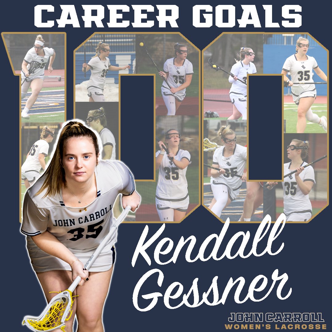 jcusports's tweet photo. 🚨Gessner Goal x100 🥍

Congratulations to Kendall Gessner of @JCUWLAX on hitting the century mark! Just the 7th player in program history to achieve the feat ⚡️ https://t.co/bUAzSFIW4s