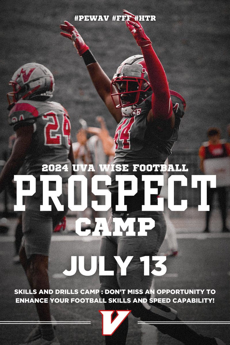 🚨FUTURE CAVALIERS🚨 Looking to continue your football career? Join us at our UVA Wise Football Prospect Camp! Click the link below to register and secure your spot today! uvawisefootballcamps.com #PEWAV #FFF #HTR