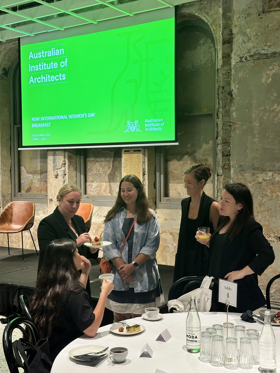 Wonderful morning at the @ArchitectureNSW International Women’s Day Breakfast with Catherine Lassen, Shannon Battisson, and Laura Cockburn