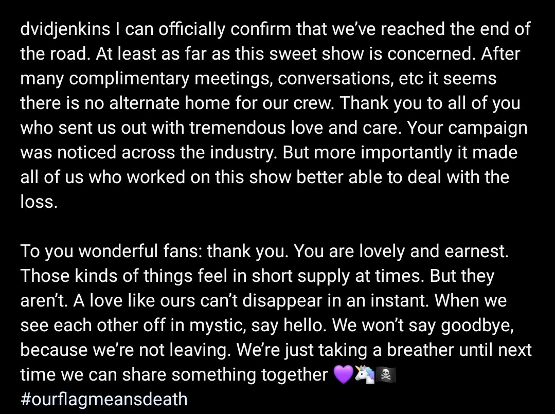 We love you, crew. 

We worked so hard. None of this is fair, and we're all angry and sad right now. We're right there with you. Look after yourselves.

Thank you <a href="/david_jenkins__/">David Jenkins</a> and crew for changing so many lives. We're eternally grateful.

The AOC Team 🏴‍☠️