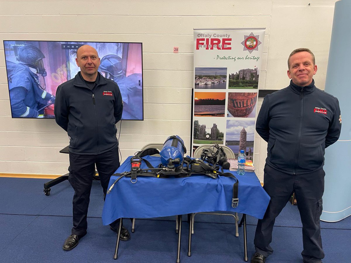 A busy evening at @TullColl college & career options fair 👏 #YourCouncil was delighted to host an information stand to discuss career paths and were joined by colleagues from #Offaly Fire & Rescue #JoinOurTeam #Offaly #SpaceToGrow #SpaceToInnovate