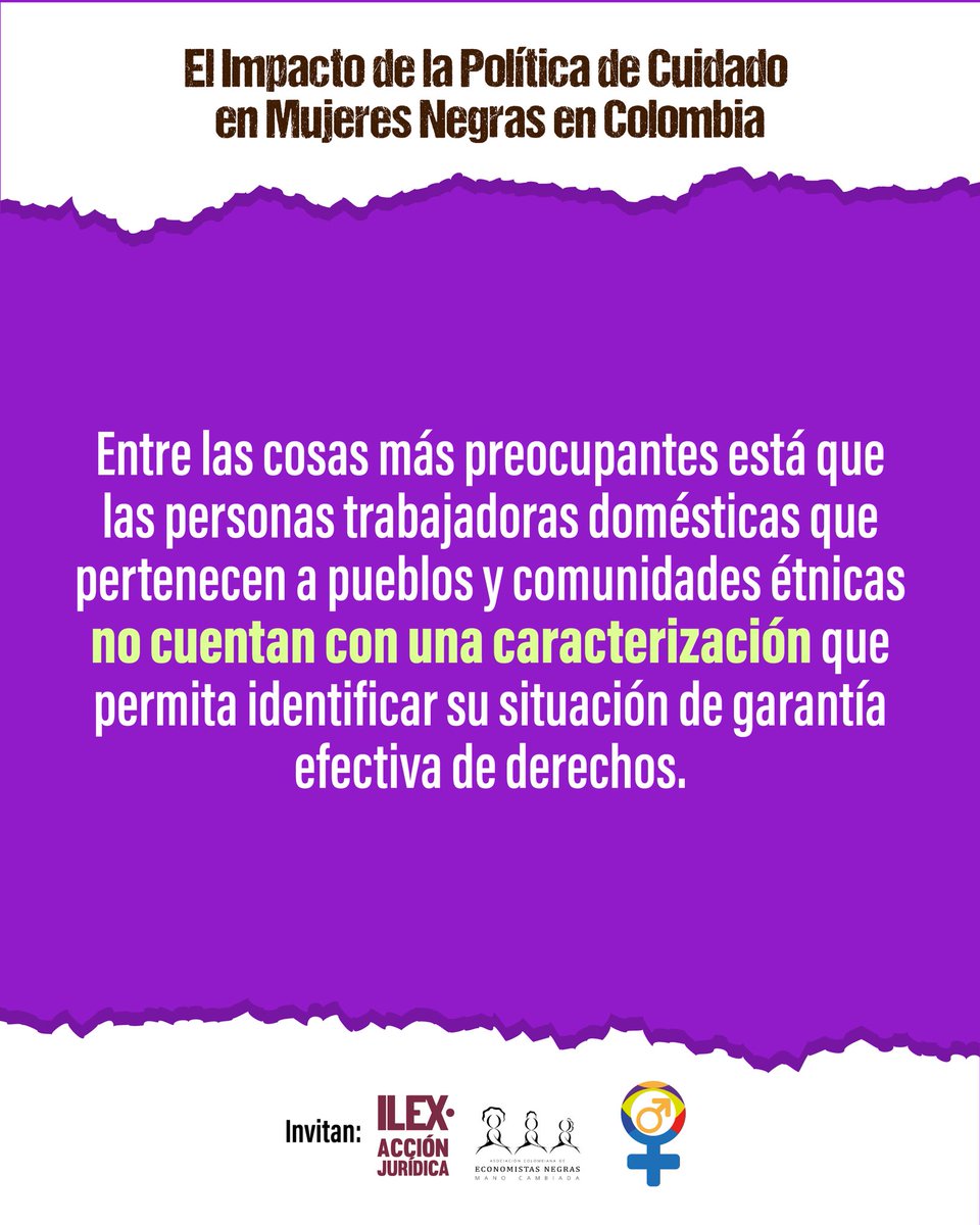 IlexAJ's tweet photo. Es tiempo de reconocer las luchas de las mujeres que ejercen labores de cuidado remuneradas, o no, desde un enfoque antiracista. ✊🏿Por eso, en el marco de este #8M 🟣 , conéctate a nuestro Instagram live sobre el impacto de la Política de cuidado en mujeres negras en Colombia. https://t.co/WGRCHcFiyO