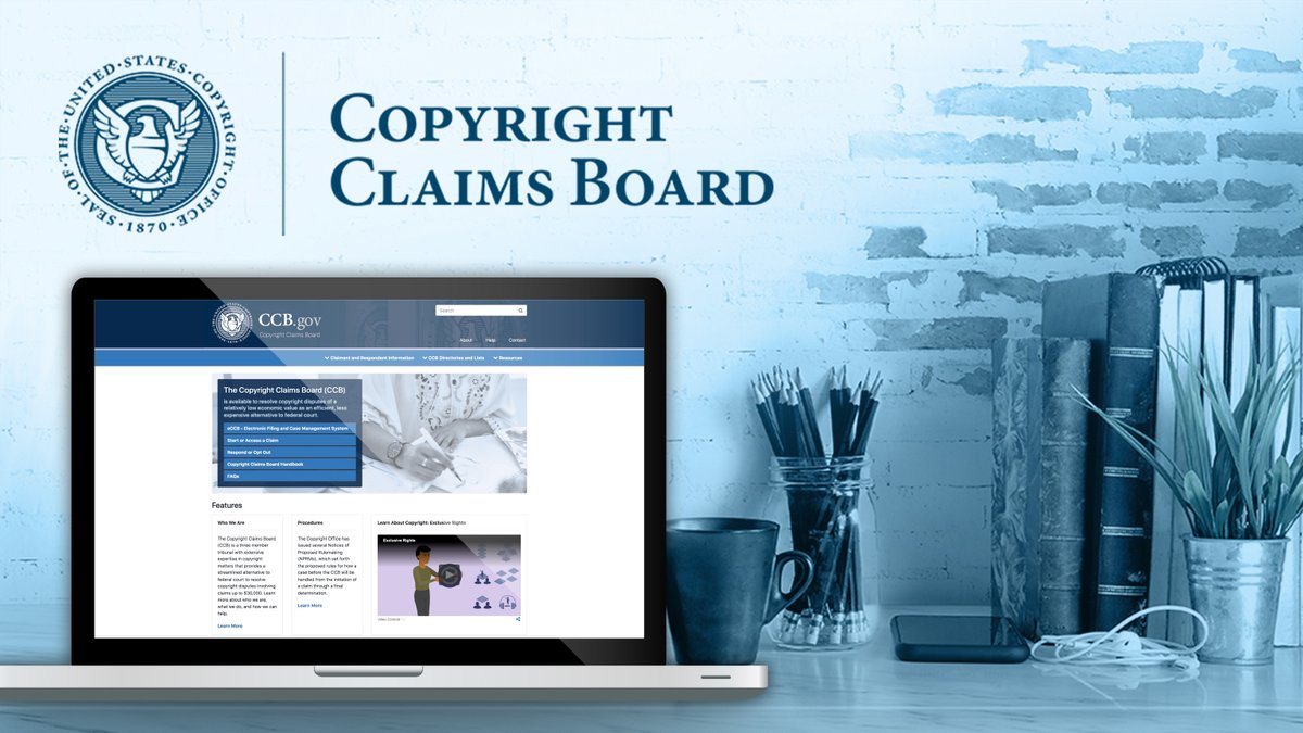 CopyrightOffice's tweet photo. Before the Copyright Claims Board opened, copyright disputes could only be resolved in federal court, which is expensive, often costing hundreds of thousands of dollars. The CCB is designed to be cost-effective. Learn more at https://t.co/eHO4ZldVtJ #CASEAct https://t.co/ultkzxmaDC