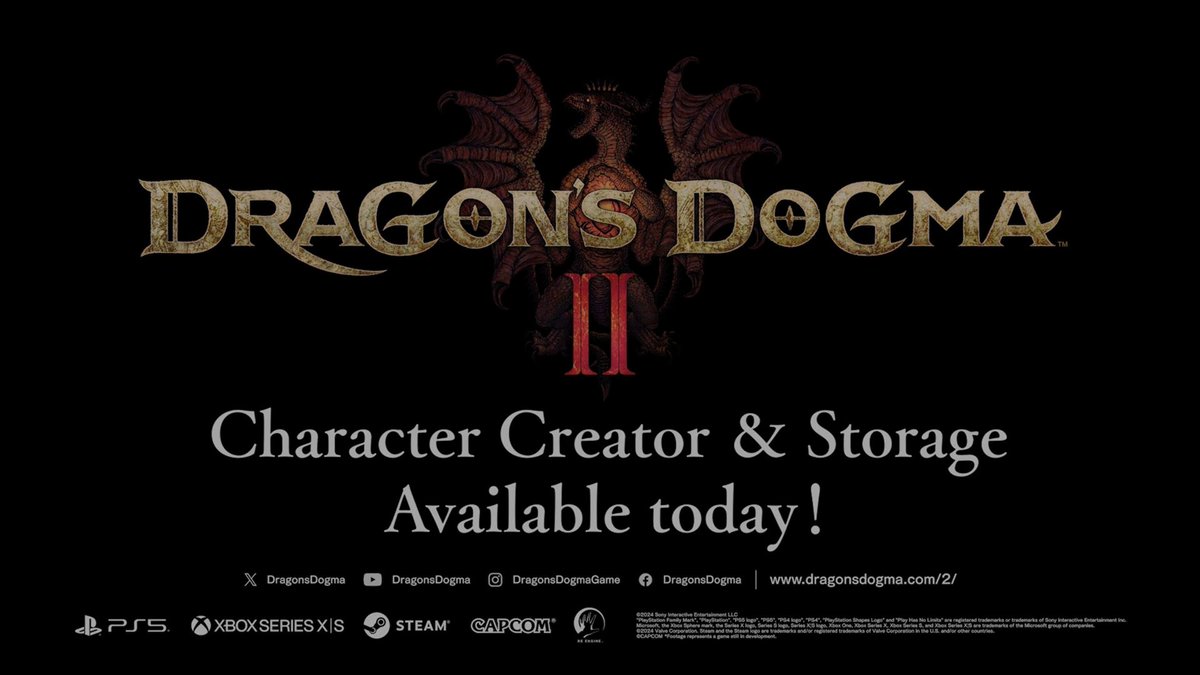 Wario64's tweet image. Dragon's Dogma 2 character creator &amp;amp; storage available today  

Can transfer character data to the full game