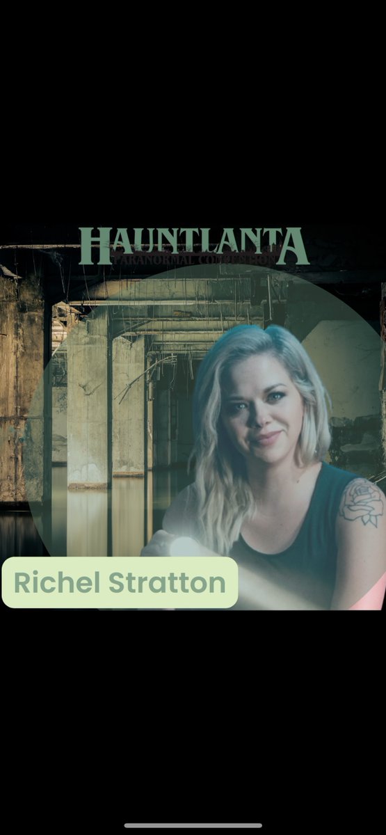 Please help us welcome back @StrattonRichel to Hauntlanta 2! Catch her on: A&E Ghost Hunters Podcast and 'Sleepless Unrest' and more! If you're not already doing so, follow her social media to see more from Richel! We're excited to have you back! 👻