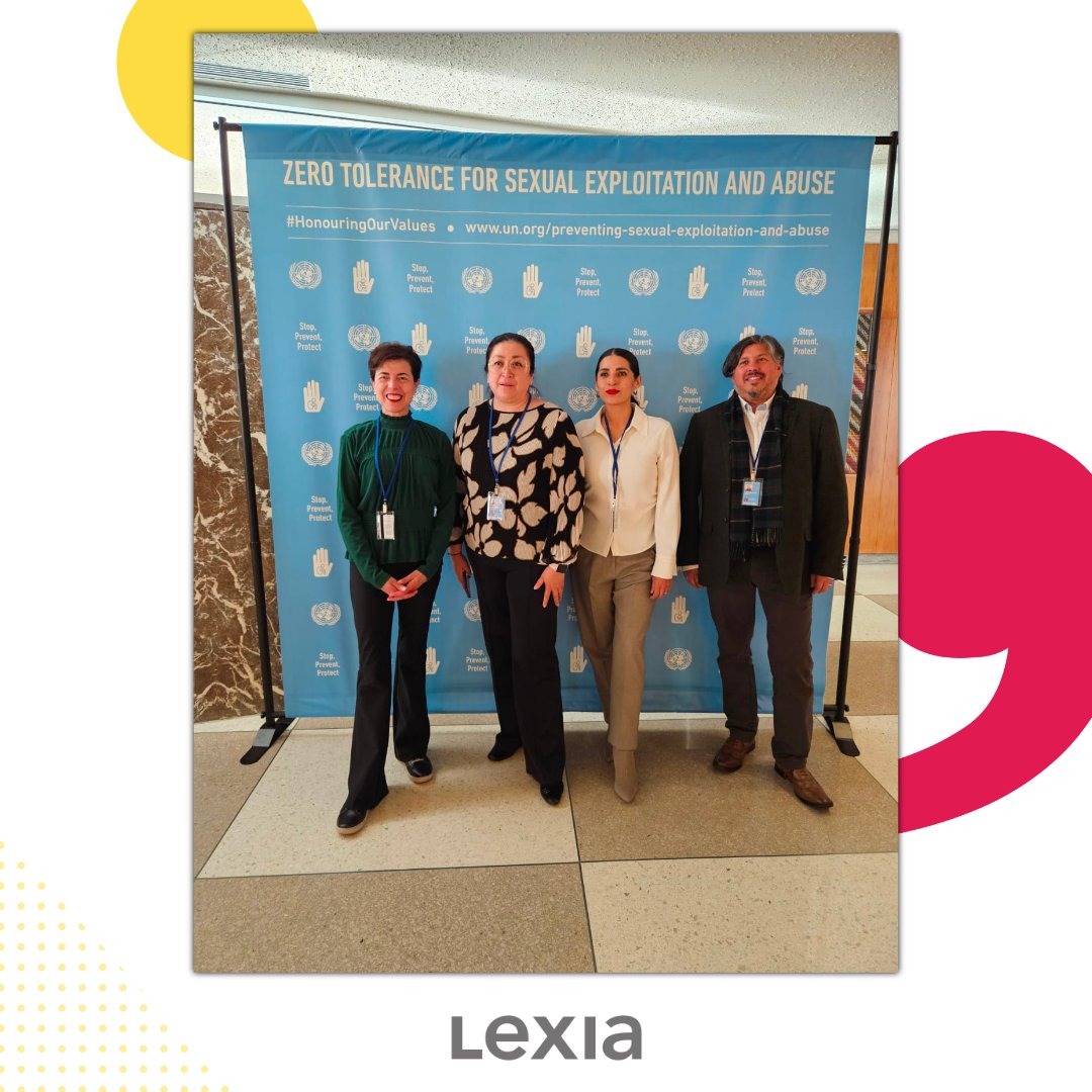 LEXIAGlobal's tweet photo. LEXIA y @GuardianesMx comparten una visión común sobre la protección de la infancia. La participación de nuestra Directora @AlineRossG en la sede de la ONU en Nueva York durante el evento 'Familia e infancia en México' refleja nuestro compromiso.
#csocd62 https://t.co/TuvNKcY4sx