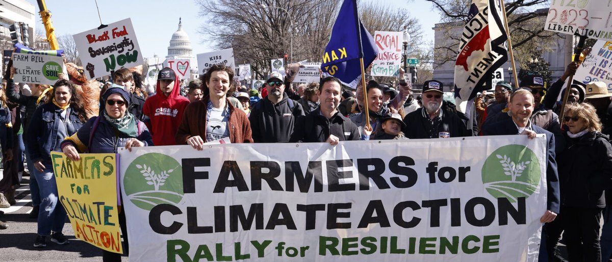 A year ago today, the #FarmersforClimateAction #RallyForResilience demanded that the next farm bill prioritize farmer-led climate solutions, racial justice, and communities, not corporations.