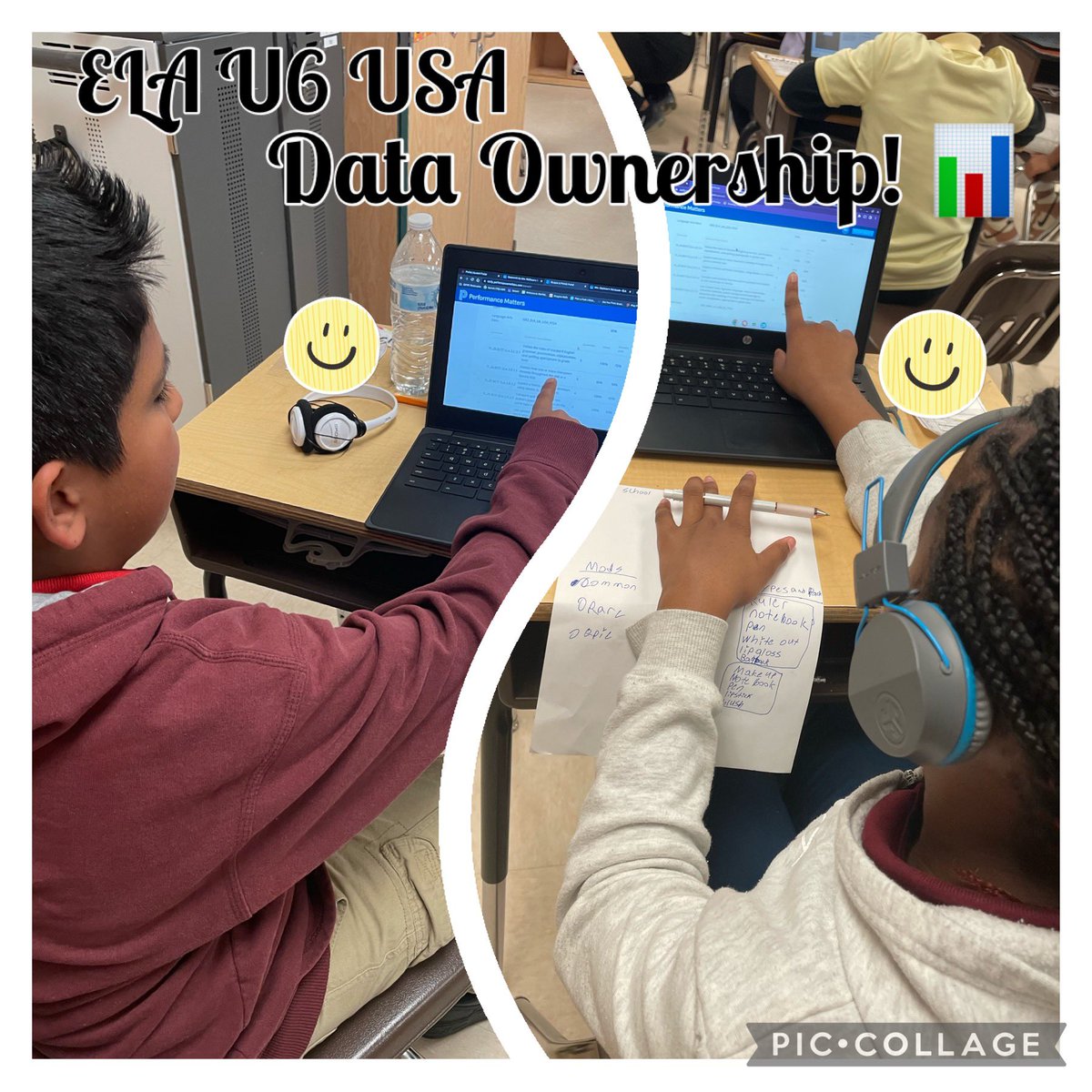 DiLeo_PBCSD's tweet photo. 3rd grade students owning their data after a USA! Identifying standards they need to improve on! 
#Standardbased
#GoalSetting 
@southPbcsd @RachelCapitano @PBCDataQueen https://t.co/Mv8dm61Seu