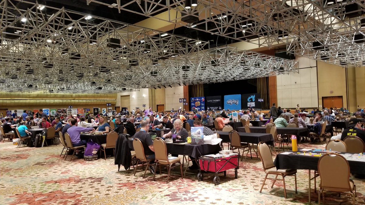 varianthex's tweet image. We&apos;re settling in to a long weekend of gaming at @DiceTowerWest!