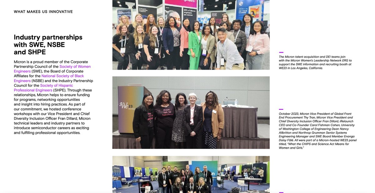 iRelaunch's tweet image. Thrilled to be featured in the Micron Technology&apos;s DEI report along with Society of Women Engineers.

Best way to welcome ✨ International Women&apos;s Day ✨

#iwd2024 #inspireinclusion #deibestpractices #careerreentry #returnship #irelaunch #swe #StemReentryTaskForce