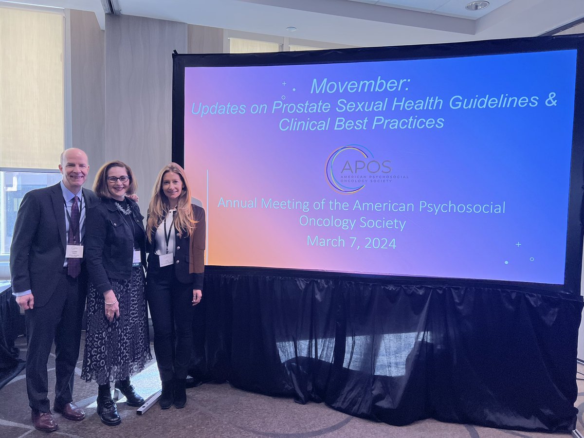 Great to be at #APOS2024 to present the International Recommended Guidelines for Sexual Care for Prostate Cancer Patients with #DrChrisNelson today. We missed you <a href="/DrWittmann/">Daniela Wittmann</a>, leader of this huge initiative. Thank you <a href="/APOSHQ/">APOS</a> for endorsing the Guidelines supported by <a href="/Movember/">Movember USA</a>