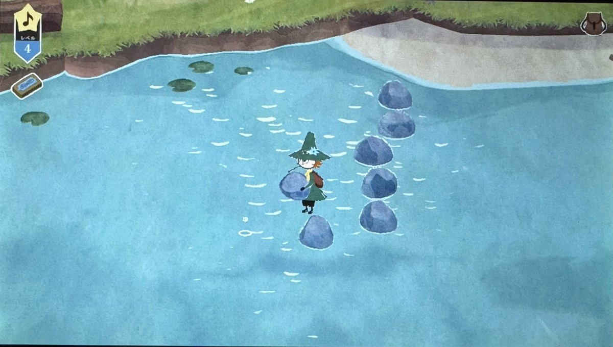 PaulMerza's tweet photo. #スナフキン　ムーミンの世界観のゲーム❗️満を持して登場です♪
　スナフキンとなって「にくたらしい」公園を破壊し自然を守るゲーム(…で合ってる⁈)
　道中、何故かひたすら足場を作る事にハマるスナフキン
「僕は自由を愛する旅人。何処までも遠くへ行く！ムーミン谷にも縛られない！」
…自由とはw https://t.co/Lg4P34KwqT