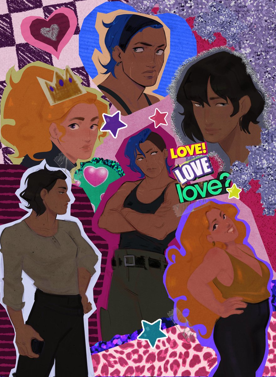 a fun lil project i did for valentines day for my p@treon! inspired by my tween years of buying those teen magazines and making collages with them. except its Nona's crushes