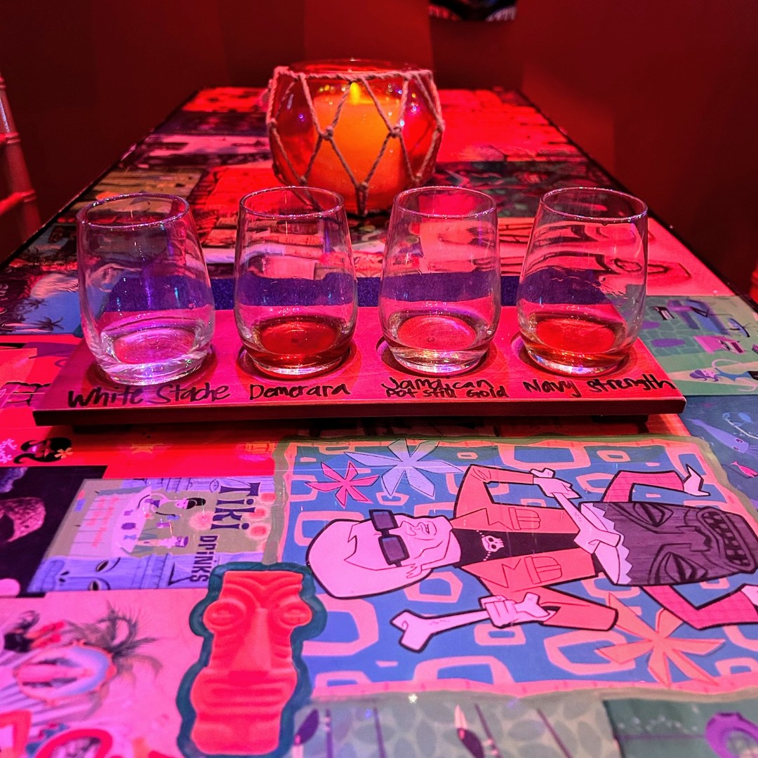 Sail away to the oasis of Forbidden Cove where the spirits are as smooth as the sea breeze. 🍹✨ Let Ed Hamilton's Rum flight take your taste buds on a tantalizing journey through Tiki paradise and Speakeasy secrets.