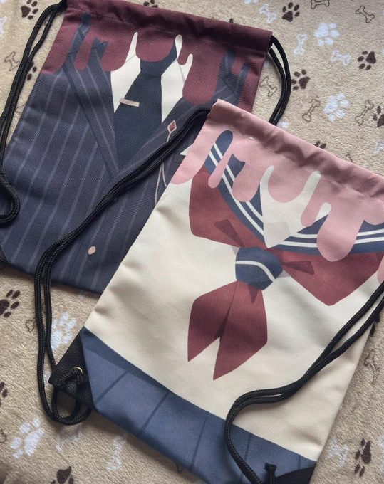 MY NEW BAGS ARE HERE!!! Ive always had this idea ever since i put my doll pencil cases popping out of my drawstring bag back in elementary bro  LOOOL 