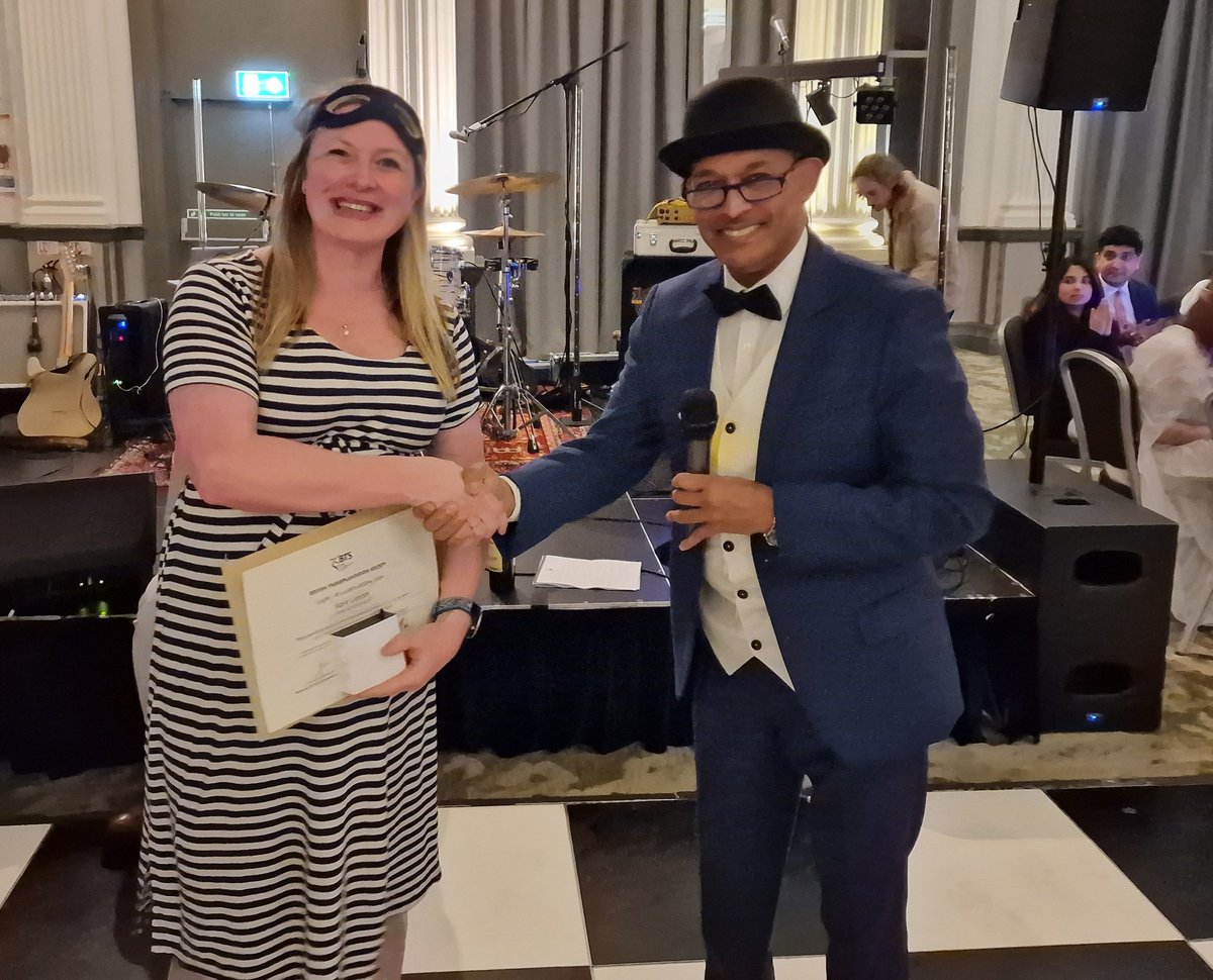 Well done to Katie Connor from Edinburgh for winning this year's Calne-Williams Medal at the BTS Congress 2024. Congratulations 👏#BTS2024