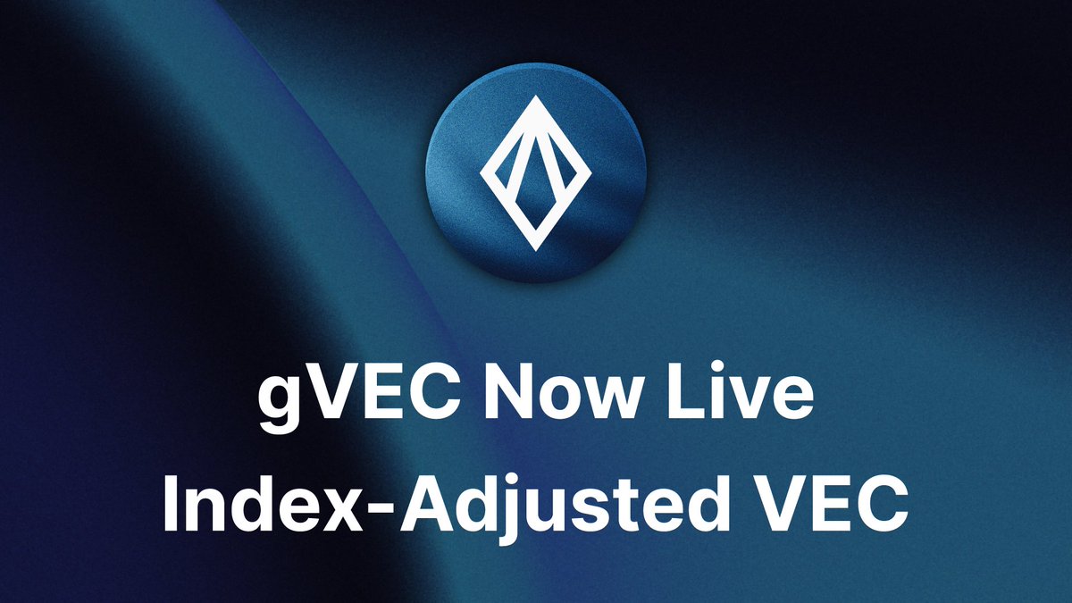 gVEC is now live!

We’ve purchased 100 ETH of $VEC from the open market to seed gVEC.

You might be wondering, what’s gVEC and how does it differ from sVEC? Let’s break it down: