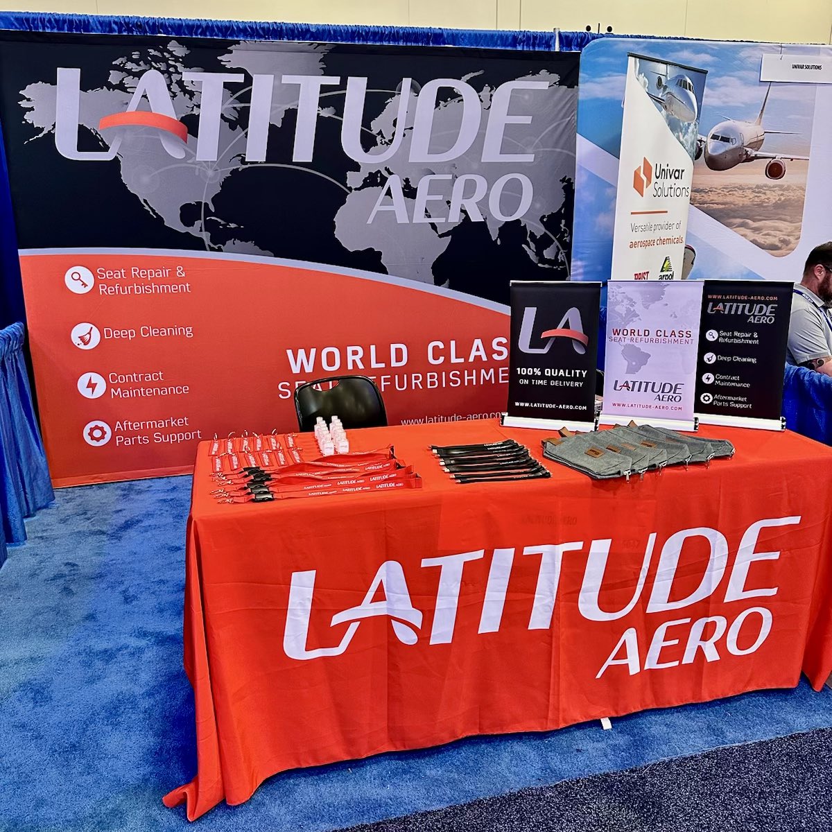 The first day of @PBExpo was a huge success! If you didn’t catch us today, drop by booth #5047 tomorrow to meet our Latitude Aero sales team. 👋 #PBExpo #Miami #PBExpo2024 #Florida #Aviation #LatitudeAero #PaxEx #AvGeek #MRO #Sponsor