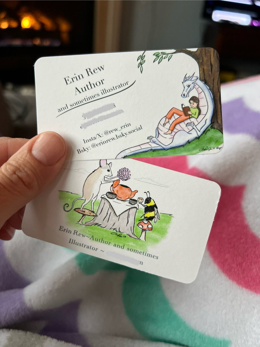 I've been having a rough week dealing with some very extreme nerve pain, but my new business cards arrived today and made me so happy. 😊 #moo #kidlit #pbwriter #andsometimesillustrator