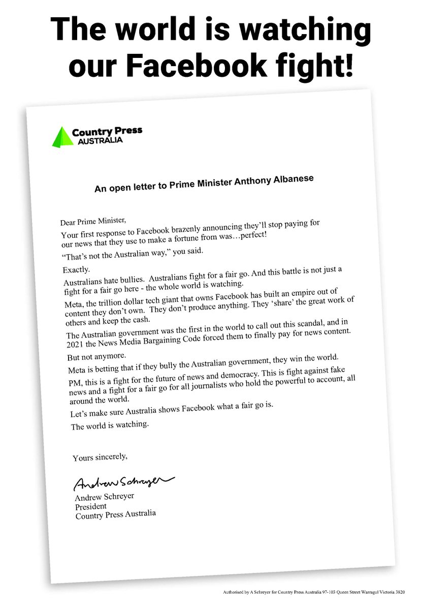 CastlemaineMail's tweet photo. With Facebook threatening to ban news from Australian publishers, one of the ways you can support the Castlemaine Mail is by signing up to our free newsletter: 
https://t.co/63J0B2fOx3 https://t.co/DkijbuV2lt