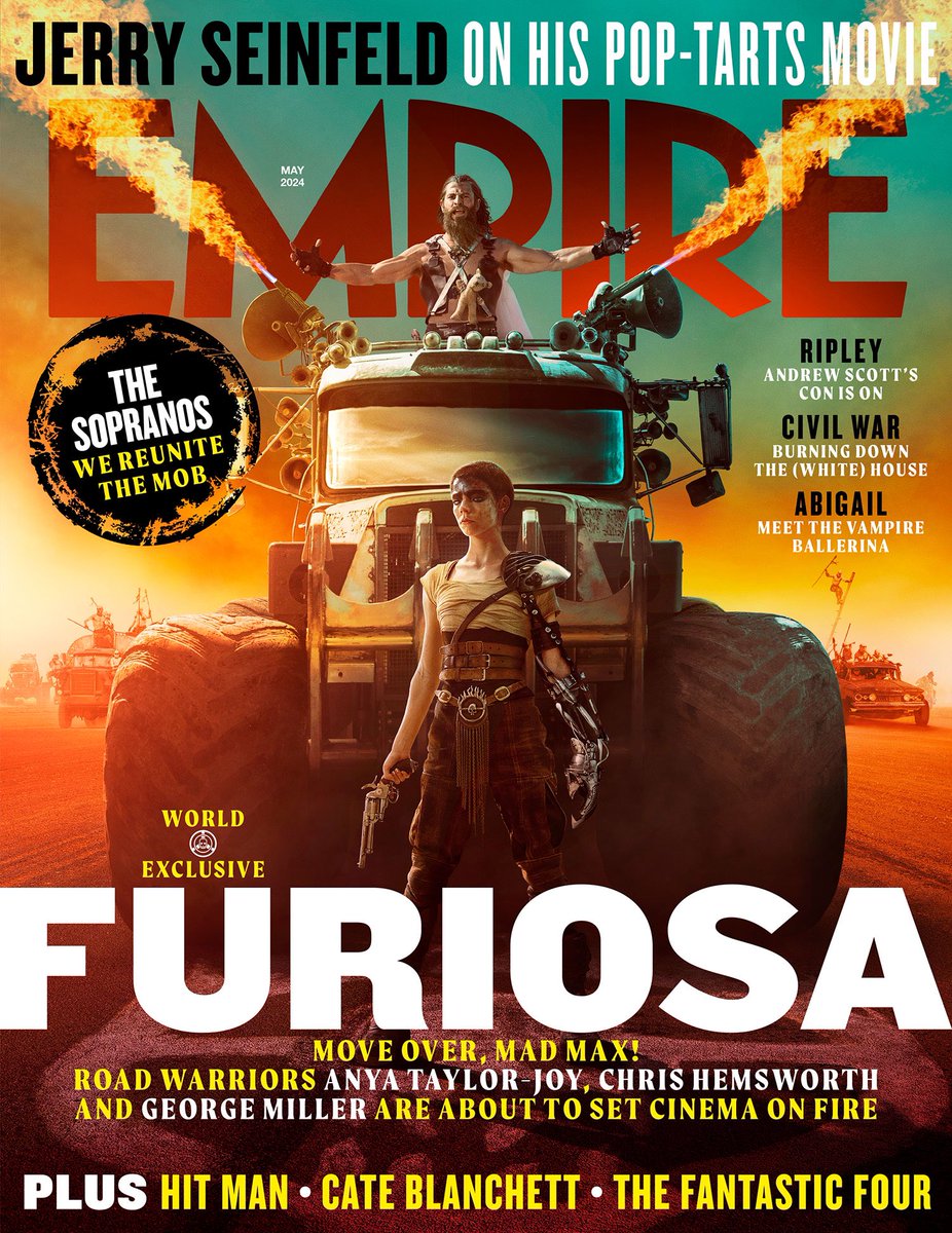 Furiosa is going to be EPIC! Thank you to @empiremagazine for the exclusive world premiere covers 🔥