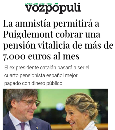 CCivicaCatalana's tweet photo. Gracias a la amnistía, un delincuente que ha querido acabar con España cobrará la cuarta mayor paga vitalicia de España, a costa de los impuestos de todos los españoles. 

La "convivencia" era esto. https://t.co/VG2HwJzgPr