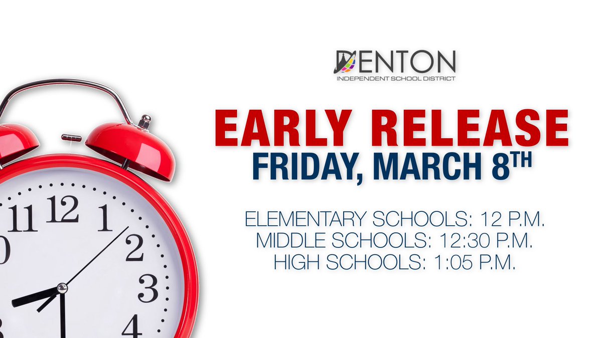 Just a reminder...
Friday is an early release day for the kids. Spring Break begins on Monday the 11th.
