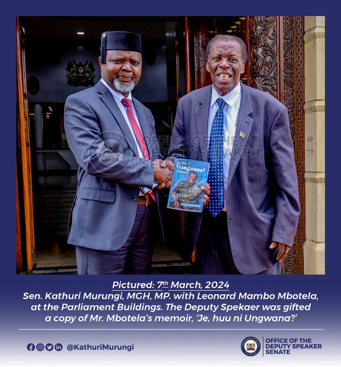 It was a pleasure meeting this legend!
Kudos! Leonard Mambo Mbotela