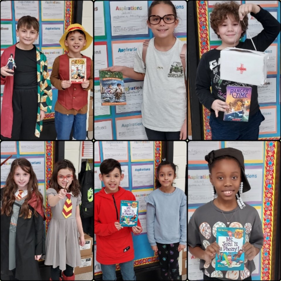 Students dressed up as their favorite book characters for Read Across America <a href="/ClaraBartonElem/">Clara Barton Elem</a> <a href="/CarlyCollinsCBE/">Books and Beaks</a>
