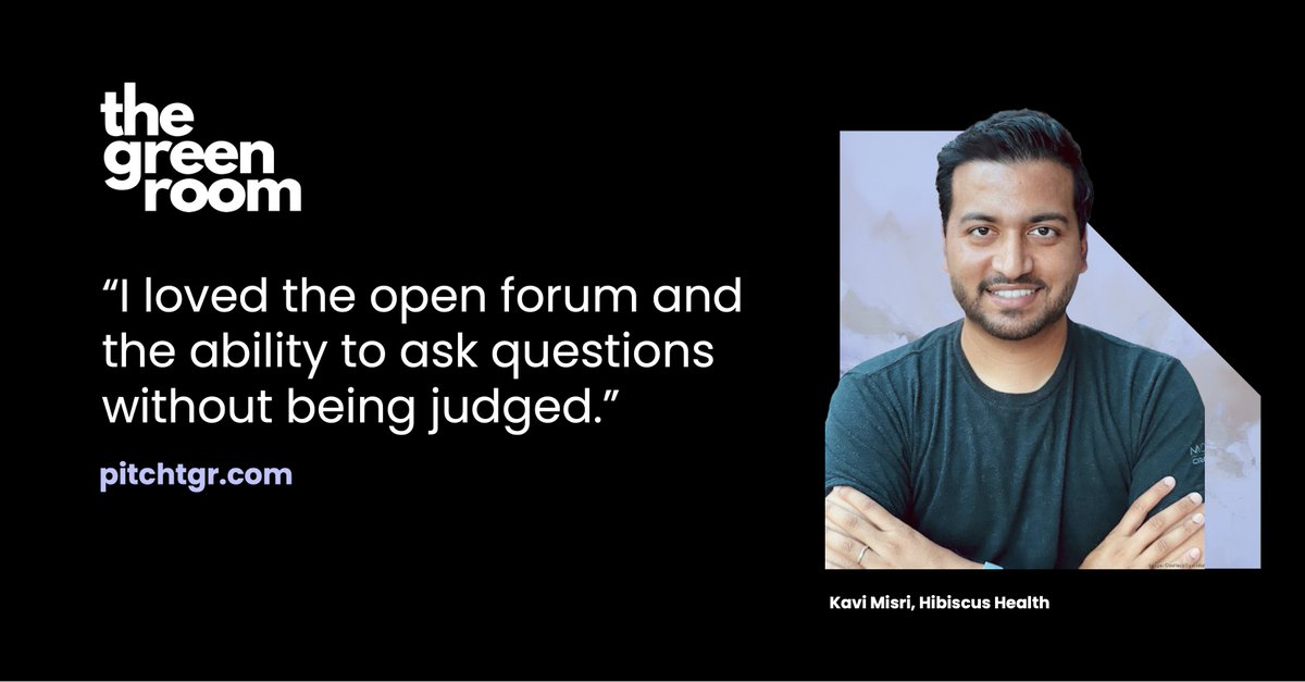 Marissa Moore (@mschluetermoore) on Twitter photo Fundraising is hard enough. The Green Room is a safe space for founders, like <a href="/KaviMisri/">Kavi Misri</a>, to practice their pitch in front of friendly investors who are there to help, not judge. Fundraising is hard enough. The Green Room is a safe space for founders, like <a href="/KaviMisri/">Kavi Misri</a>, to practice their pitch in front of friendly investors who are there to help, not judge.