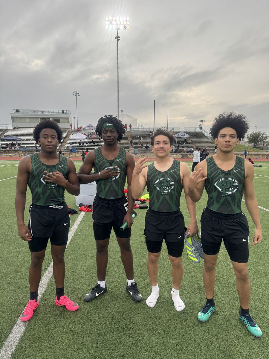 JV boys placed 3rd in the 4x1 at the Panther Relays. Congratulations!!!!! #HardWorkPaysOff #MeetDefeatRepeat
<a href="/JBConnallyHS/">Connally High School</a> <a href="/PfISDAthletics/">PfISD Athletics</a>