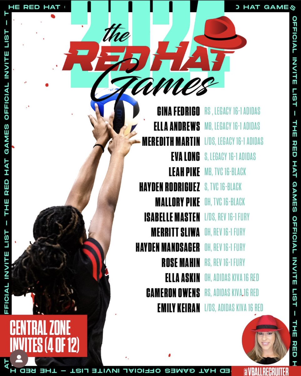 So honored to be invited to attend The Red Hat Games with my teammates <a href="/MalloryPike2026/">Mallory Pike</a> and <a href="/Leah_Pikee/">Leah Pike</a>!! Can’t wait til December! <a href="/VBallrecruiter/">Kara Hill</a>