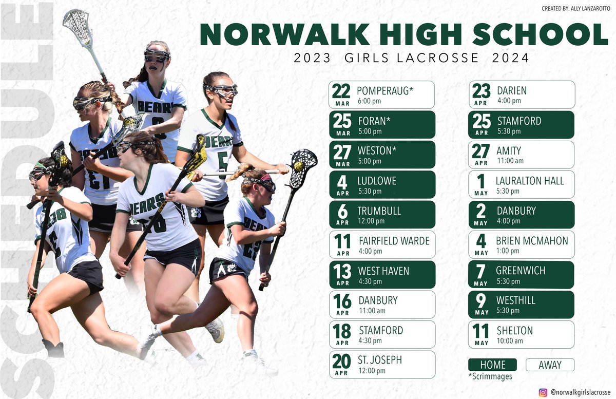 NorwalkGLAX's tweet image. 🚨🚨 schedule drop ⬇️ ⬇️