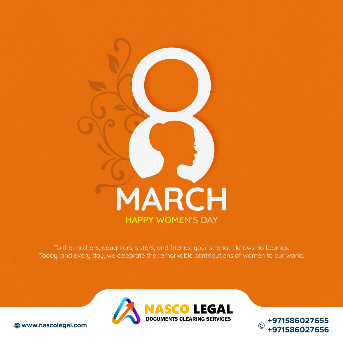 Let's empower each other and uplift the next
generation of female leaders. Spread the word,
celebrate the women in your life, and let's make every
day a step towards a more equal world.

Happy International Women's Day!

#womensday #womensday2024 #womenenterprenuers #nascolegal