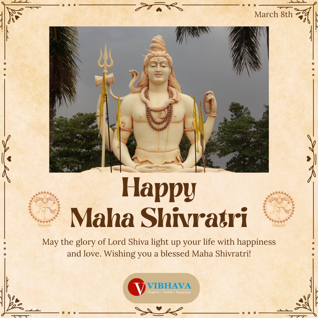 VibhavaGroup's tweet photo. Finding serenity amidst the cosmic vibrations this Maha Shivratri. Let's dive deep into the essence of creation and renewal. Wishing you all a spiritually enriching Maha Shivratri from Vibhava! ๐๏ธโจ
#MahaShivratri #Vibhava #VibhavaGroup #HomeCare #Monkey555 #OzoneFresh https://t.co/UrNRuhHwm4
