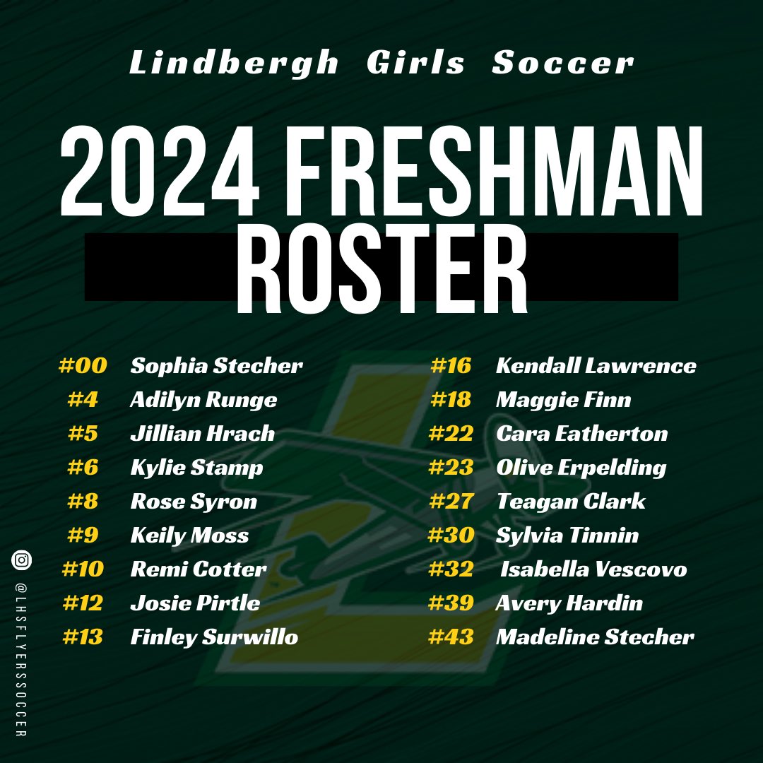 Introducing your 2024 Lindbergh Girls Soccer Program! Stay tuned for weekly game schedules &amp; score updates throughout the season for all levels! #lhsflyers #GOFLYERS 🔰⚽️