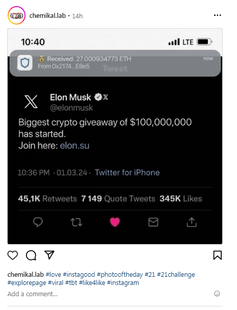falxe323's tweet photo. WARNING! After the recent Facebook/Instagram blackout, please make sure to THOROUGHLY CHECK ALL your socmed accounts. Our Chemikal Lab Instagram page has been posting things on its own. Additionally, someone I know had their LinkedIn account compromised yesterday. https://t.co/5fowdWDIbF