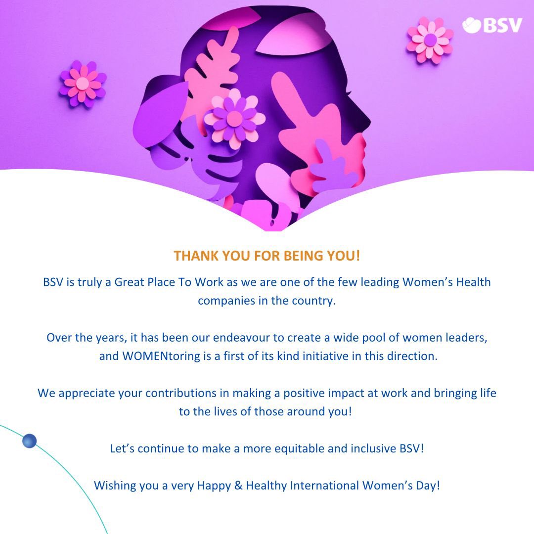 #bsvwithu #womentoring #WomensDay #WomensDay24