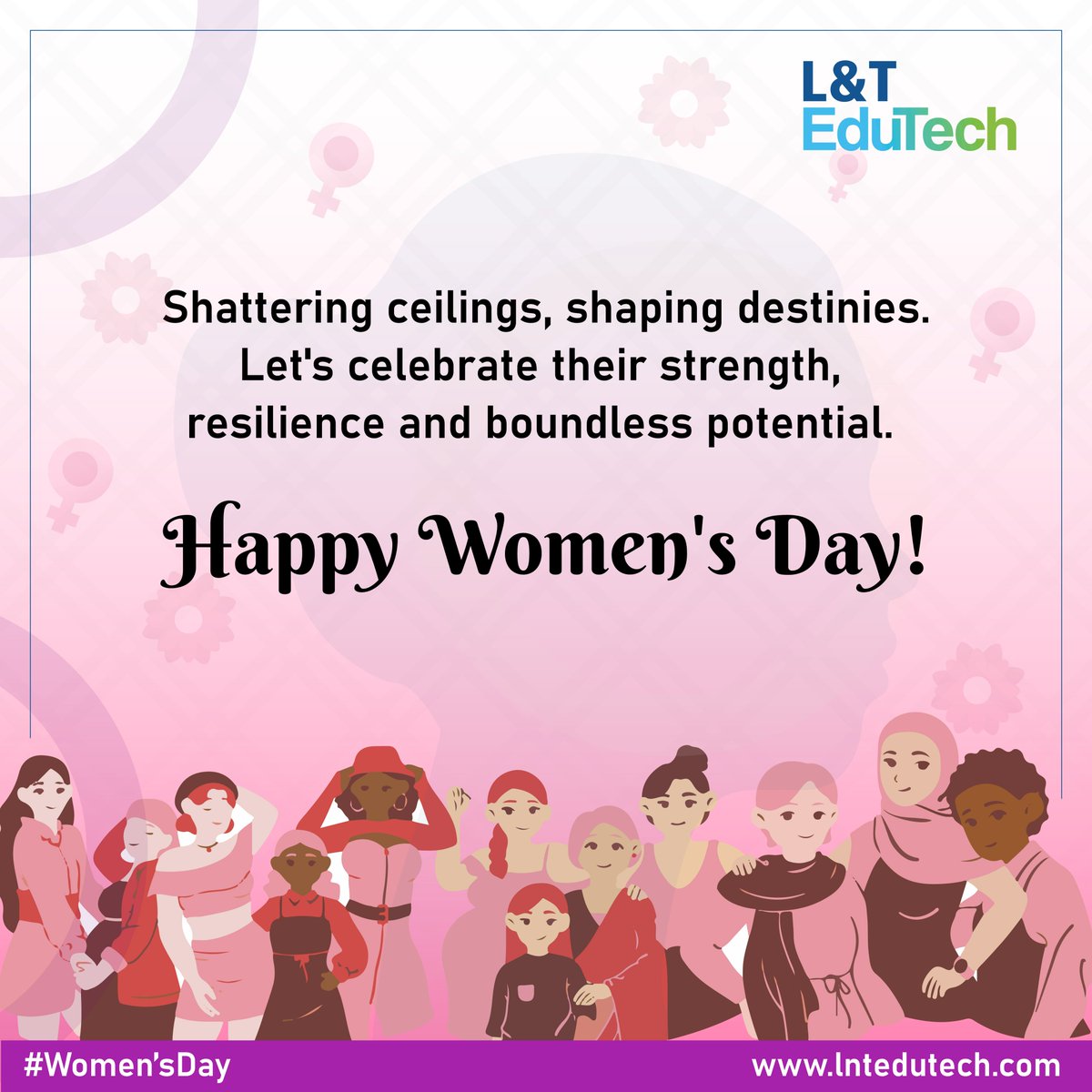 lntedutech's tweet photo. Today and every day, we celebrate the strength, resilience, and achievements of women worldwide. Here's to breaking barriers, inspiring change, and empowering futures.
Happy International Women's Day!
#LNT #EmpowerWomen #LNTEduTech #WomensDay2024 https://t.co/l6WAvw6don