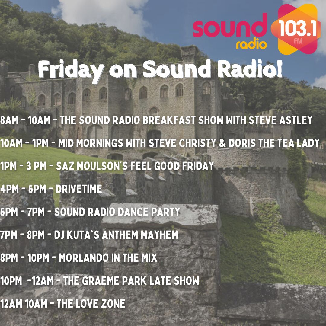 Whats happening today on Sound Radio Wales! Make sure you tune in on 103.1FM - Online buff.ly/2AiWI4g - Smartspeaker - just say 'Play Sound Radio Wales' #NorthWales #Rhyl #Abergele #Towyn #Prestatyn #KinmelBay #Denbighshire #localradio