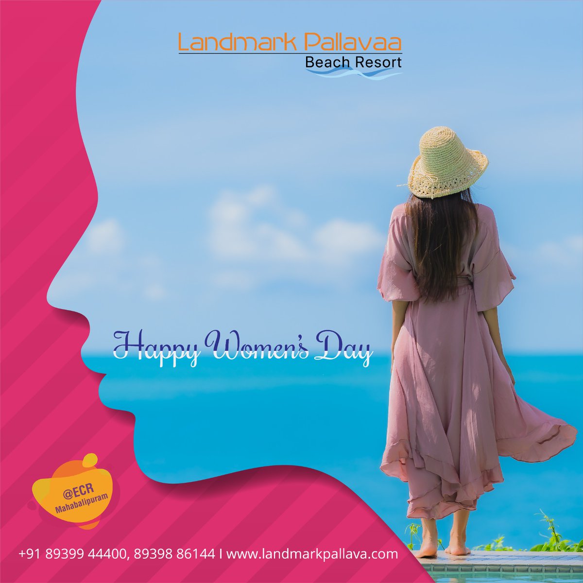 A charming woman doesn’t follow the crowd; she is herself. Happy Women’s Day!

For Exciting Offers, Call 089399 44400 | +91 89398 86144

#LandmarkPallavaa #BeachResort  #landmarkpallavaa
#happywomensday #empowerwomen #celebratewomanhood #equalityforall #womenpower
